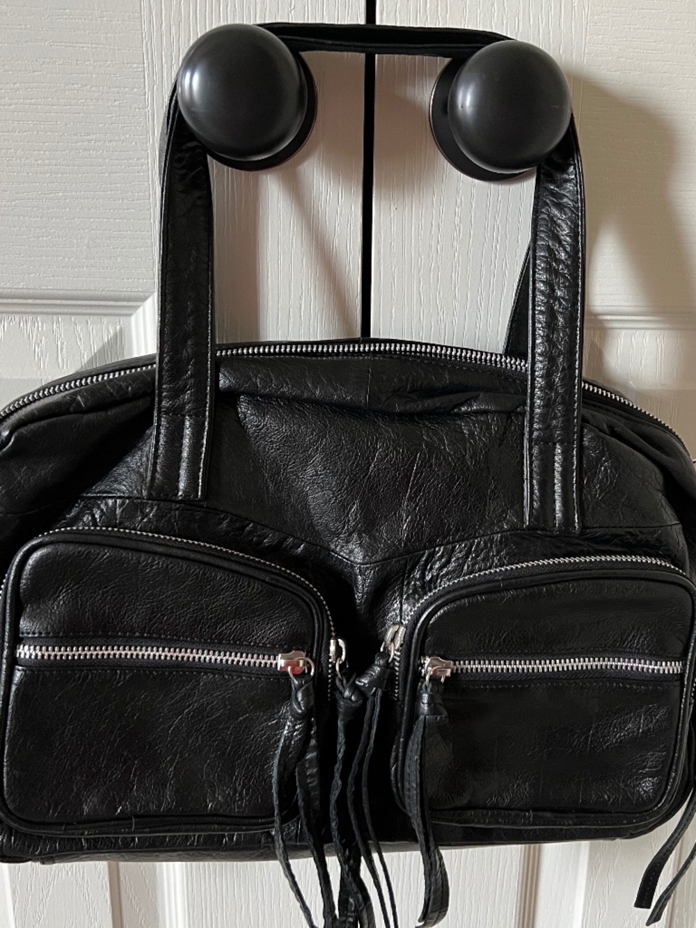 Day & Mood Vera Black Satchel NWT includes additional strap and dust bag